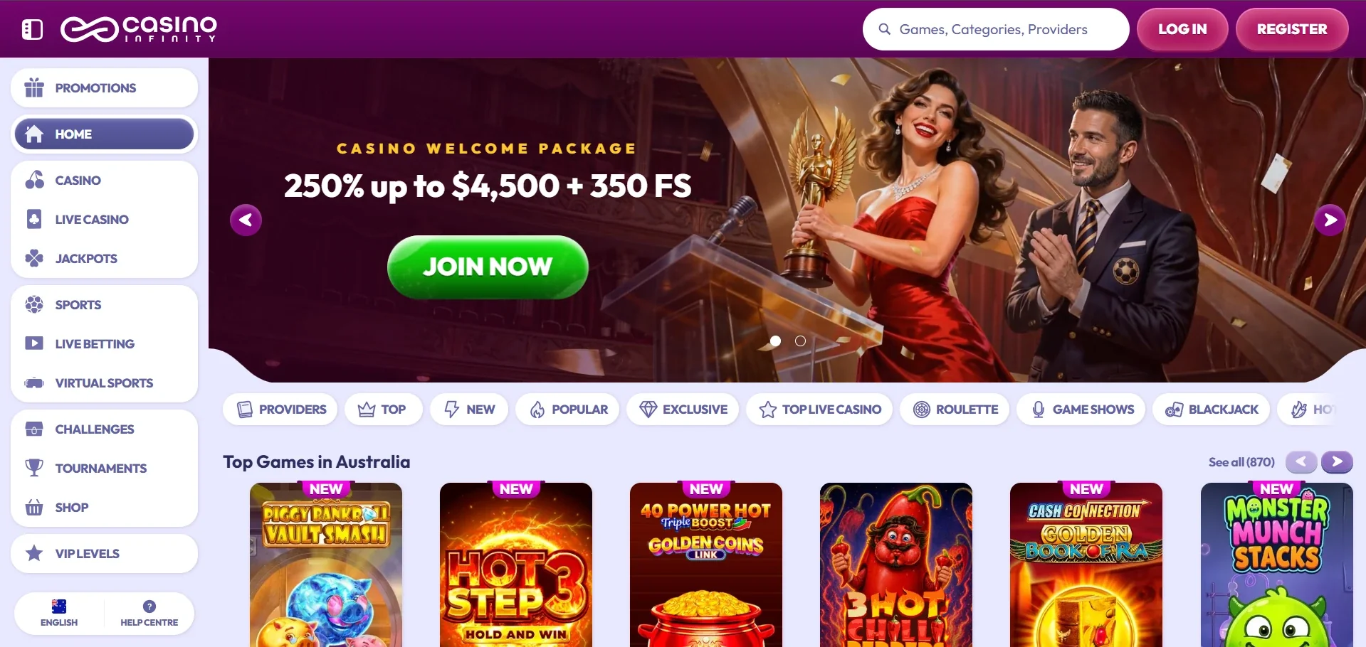 Casino Infinity Australia